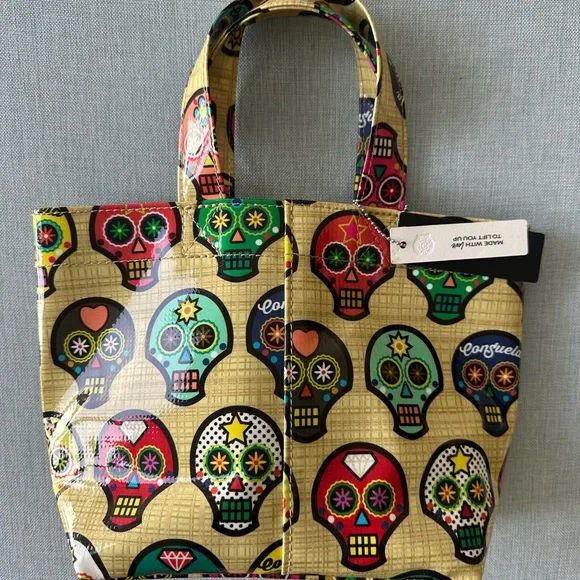 NWT! Consuela Sugar Skull Beige Tote Bag-Brand New! - Picture 6 of 6